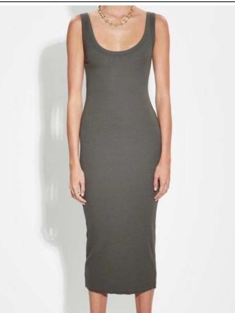 Cotton Citizen Verona Midi Dress in Taupe size Small NWT - Large